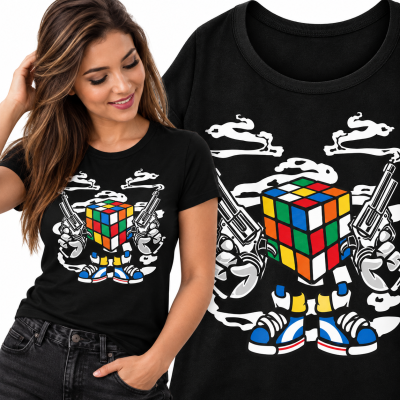 KOSZULKA DAMSKA ANIMOWANA  RUBIX KILLER